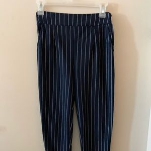 Shein Navy and White Striped Pants Great Condition